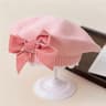 Warm Bowknot Knitted Beret Hat For Girls Soft Winter Beanie For Kids 13