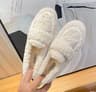 Womens Plush Shearling Winter Flats Warm Lambswool Slip On Loafers Cotton Lined Comfort Shoes 7