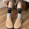 Autumn Winter Peekaboo Cat Mid Calf Socks Cute Warm Kawaii Cartoon Cotton Sleep Socks 9