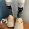 Autumn Winter Peekaboo Cat Mid Calf Socks Cute Warm Kawaii Cartoon Cotton Sleep Socks 8