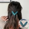 Shining Crystal V Shape Hair Clip 9