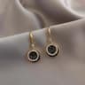 Black Zircon Square Stud Earrings  Shiny Geometric Statement Jewelry For Women 7