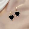 Black Zircon Square Stud Earrings  Shiny Geometric Statement Jewelry For Women 16