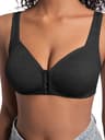 Womens Wire Free Front Closure Bra Full Coverage Fixed Cups Comfortable Support 8