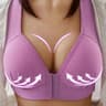 Push Up Front Button Bra Without Steel Ring Womens Full Support Bralette Lift Up Underwear 9