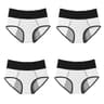 Womens High Waist Leak Proof Period Panties Four Pack Cotton Menstrual Underwear 9