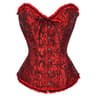Womens Floral Lace Corset Satin Bustier Vintage Overbust Boned Top 7
