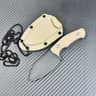 Black Obsidian Small Straight Knife EDC Outdoor Utility Tool 8