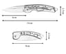Stainless Steel Folding Pocket Knife With Keychain Clip 7