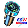 Fast Charge Car Charger With Digital Display 4 USB And 2 PD Ports 11