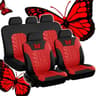Butterfly Embroidery Car Seat Cover Set Universal Fit Front Or Full Set 14
