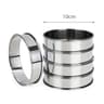 Stainless Steel Muffin Tart Rings Set Of 5 Double Rolled Baking Molds 8