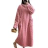 Womens Winter Long Flannel Nightgown With Pockets 9