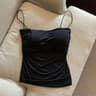 Stylish Waist Pleated Corset Crop Tank Top With Built In Chest Pad 6