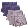 Plus Size Bamboo Fiber Mens Boxer Briefs Breathable Comfort Fit 4 Pack 10