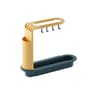 Telescopic Sink Drain Rack With Hooks And Soap Storage 10