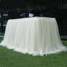 Elastic Tulle Table Skirt For Wedding And Party Decor 17