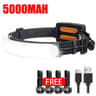 High Power COB LED Headlamp With Rechargeable Battery For Outdoor Use 6