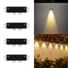 4 Pack Solar Wall Lamps With Smart Sensor Auto On Off For Garden Fence And Pathway Lighting 8