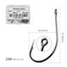 10 Piece Sea Big Fishing Hook Set High Carbon Steel Hooks With Black Nickel Finish For Saltwater An 11