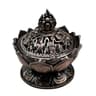 Lotus Flower Incense Burner Brass Style Buddhist Decor Mini Metal Censer 5