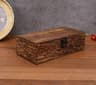 Rectangular Wooden Gift Box Storage Organizer With Hinged Lid And Latch 6