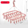 Foldable Clothes Drying Hanger With 32 Clips Space Saving Sock And Underwear Drying Rack 9