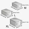 Gray Clothes Storage Organizer Bag Waterproof Quilt And Blanket Closet Sorting Bag With Window 6