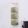3 Pocket Hanging Wall Organizer Cotton Linen Storage Bag For Bedroom Kitchen And Living Room 6