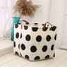 Foldable Cotton Linen Laundry Basket Storage Organizer Bag For Dirty Clothes And Household Sundries 9