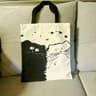 Cute Cat Canvas Tote Bag With Zipper Shoulder Shopping Bag For Students And Daily Use 7
