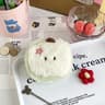 Plush Heart Fruit Coin Purse Mini Change And Earphone Storage Pouch Cute Travel Organizer 8