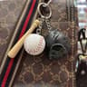 Mini Baseball Keychain Set With Bat Glove And Ball PU Leather Sports Keyring Gift 9