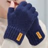Winter Autumn Knitted Fingerless Gloves With Warm Plush Lining For Men And Women 9