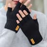 Winter Autumn Knitted Fingerless Gloves With Warm Plush Lining For Men And Women 6