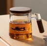 400ml Walnut Wooden Handle Glass Infuser Mug 6