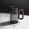 High Borosilicate Glass Coffee Cup With Walnut Wooden Handle 7