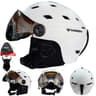 Integrally Molded PC EPS High Quality Ski Helmet With Goggles 0
