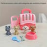 8Piece Puppy Family Play Set  Miniature Pet Basket  Dog Doll Collection 7