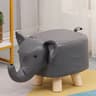 Creative Elephant Stool  Solid Wood  TechCloth Animal Footrest For Children 8
