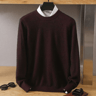 Mens Pure Mink Cashmere Sweater O Neck Knit Pullover For Autumn And Winter 13