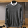 Mens Pure Mink Cashmere Sweater O Neck Knit Pullover For Autumn And Winter 14
