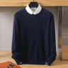 Mens Pure Mink Cashmere Sweater O Neck Knit Pullover For Autumn And Winter 19