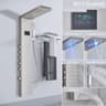 Black LED Light Shower Panel System  Modern Waterfall SPA Massage Column 17
