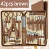 Stainless Steel Manicure  Grooming Kit  1042 Piece Set In Premium Zippered Leather Case 8