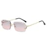 Square Rimless Glasses  HighGrade Metal Trend Sunglasses For Men  Women 12