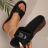 Luxury Womens Summer Sandals  Soft Wedge Heels  Fashion Slippers 8