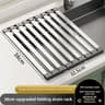 304 Stainless Steel Kitchen Sink Drain Rack  Retractable Dish Storage Basket 8