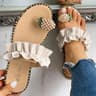 Bohemian Pineapple Pearl Flat Sandals  Summer Beach Slipper 10