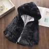 Cozy Petal Faux Fur Hooded Jacket  Plush Winter Parka For Toddlers  Girls 6
